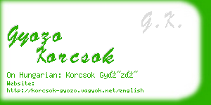 gyozo korcsok business card